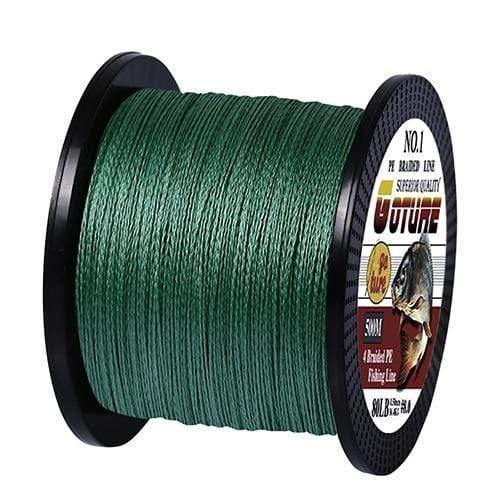 Planet Gates green / 0.10MM - 5.5KG Braided Fishing Line Multifilament 500M 4 Strands Cord Carp Fishing Lines For Freshwater and Saltwater 8-80 LB