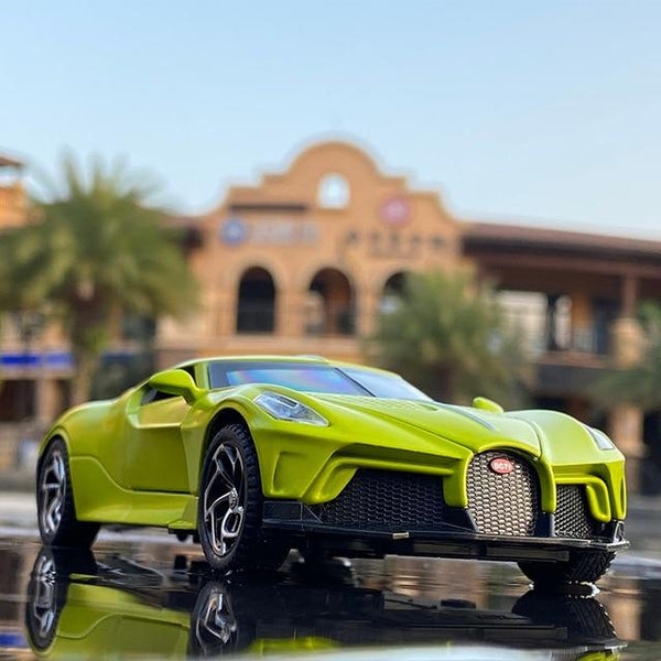 Planet Gates Green 1:32 Bugatti Lavoiturenoire Alloy Sports Car Model Diecasts & Toy Vehicles Metal Car Model Simulation Sound Light Kids Toy Gift