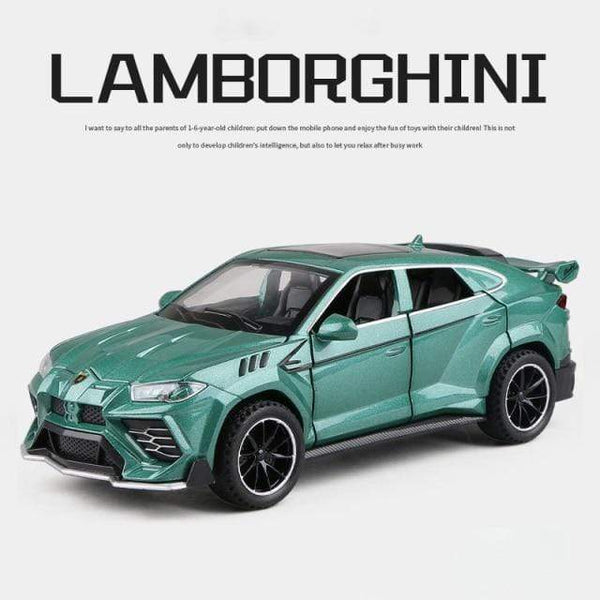 Planet Gates Green 1:32 URUS Bison SUV Coupe Alloy Car Model Sound and Light Simulation Car Decoration Collection Child Toy Gift