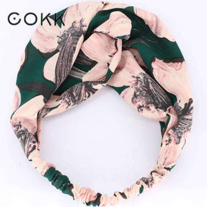 Planet Gates green 1 COKK Sweet Rose Flower Headband Hair Accessories For Women Wide Hairband Turban Hair Bow Headwear Elastic High Quality Summer