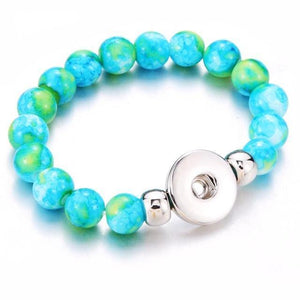 Planet Gates green 1 Handmade Snap Button Bracelet 10mm Imitation Pearls Beads Snap Jewelry Fit 18mm Snap Button Jewelry Beaded Bracelet