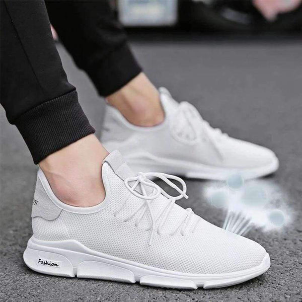 Planet Gates Green / 10 MINGPINSTYLE 2018 Summer New Men Breathable White Shoes Male Casual Sport Mesh Vulcanized Shoes Wild Fashion Lace-Up Sneakers