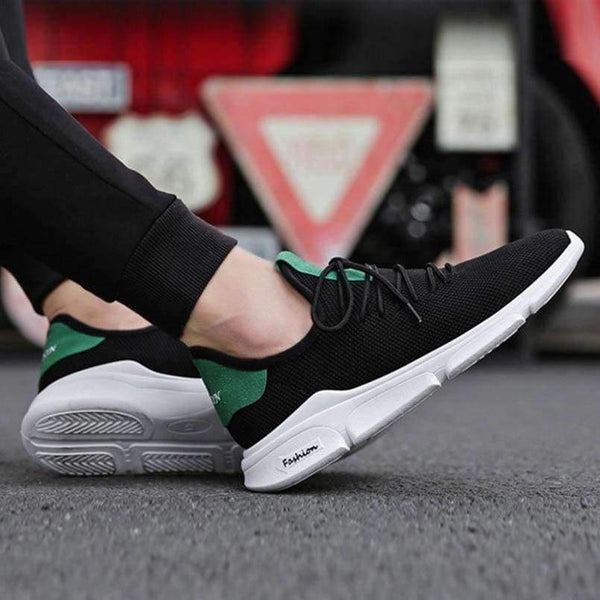Planet Gates Green / 10 MINGPINSTYLE 2018 Summer New Men Breathable White Shoes Male Casual Sport Mesh Vulcanized Shoes Wild Fashion Lace-Up Sneakers