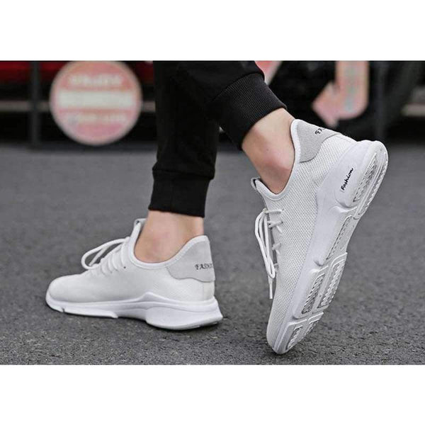 Planet Gates Green / 10 MINGPINSTYLE 2018 Summer New Men Breathable White Shoes Male Casual Sport Mesh Vulcanized Shoes Wild Fashion Lace-Up Sneakers