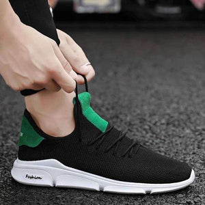 Planet Gates Green / 10 MINGPINSTYLE 2018 Summer New Men Breathable White Shoes Male Casual Sport Mesh Vulcanized Shoes Wild Fashion Lace-Up Sneakers
