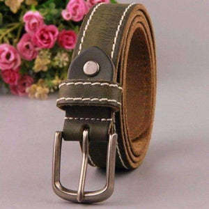 Planet Gates Green / 100cm CUKUP Ladies Quality Pure Cow Cowhide Leather Belts Pin Buckle Casual Styles Jeans Genuine Belts for Women 2.4cm Width NCK374