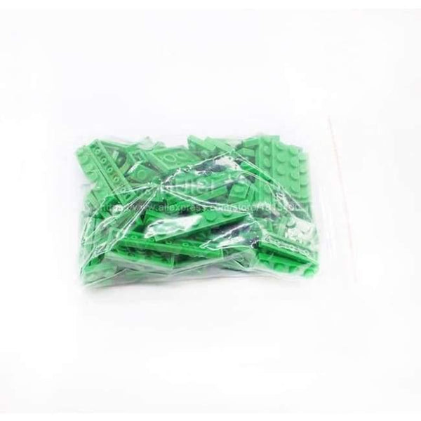 Planet Gates Green 100pcs/lot Construction Building Blocks Set Children Birkcs Parts Mix 8 Size DIY Model Building Figure Eduational Toys For Kids