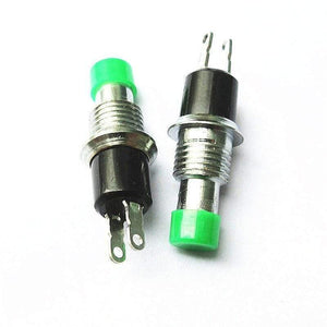Planet Gates Green 10pcs 7mm Momentary Push Button Switch Reset Micro Switch Normally Open PBS-110