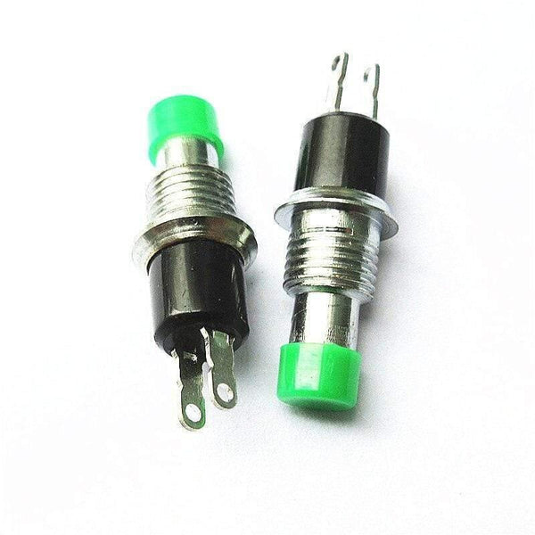 Planet Gates Green 10pcs 7mm Momentary Push Button Switch Reset Micro Switch Normally Open PBS-110
