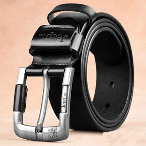 Men High Quality Genuine Leather Belt Luxury Brand Designer Belts Men  Fashion Strap Jeans Classic Black Pin Buckle Belt