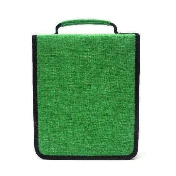 Planet Gates Green 120 Holes pens Pencils writing Large Portable Bag Leather Capacity Pencil box For Students Painting Sketch Art Supplies etui