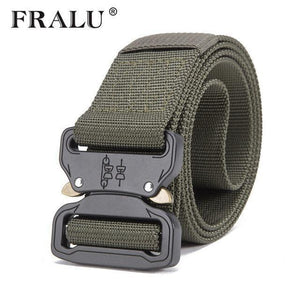 Planet Gates green / 125cm Mens Tactical Belt Military Nylon Belt Outdoor multifunctional Training Belt High Quality Strap