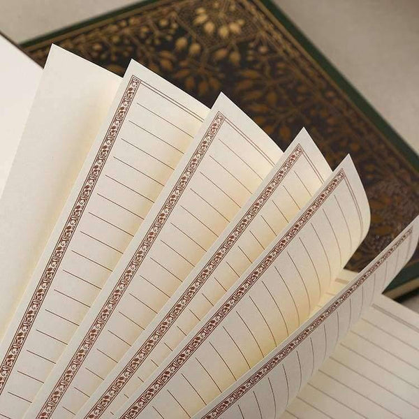 Planet Gates Green / 126x188mm Retro Notebook Old Book Diary Line Journal Notebooks Writing Pads