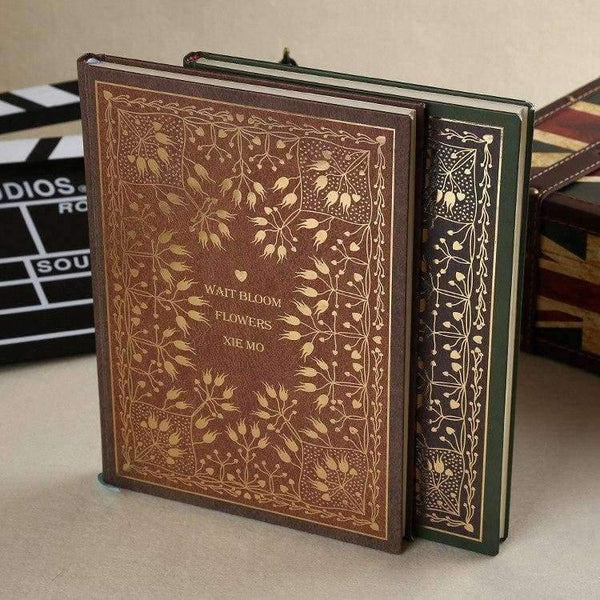 Planet Gates Green / 126x188mm Retro Notebook Old Book Diary Line Journal Notebooks Writing Pads