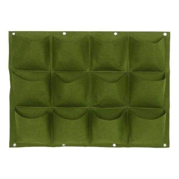 Planet Gates Green 12Pockets 2 Colors 7/12/15/18 Pockets Planting Bag Garden Balcony Wall Vertical Planting Flower Bags Vegetable Living Garden Supplies