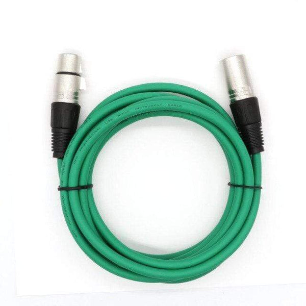 Planet Gates Green / 15m Balanced XLR Cable 3 Pin Male to Female Snake Cord Professional Microphone Cable for Recording,Mixing,Amplifier