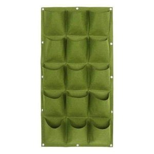 Planet Gates Green 15Pockets 2 Colors 7/12/15/18 Pockets Planting Bag Garden Balcony Wall Vertical Planting Flower Bags Vegetable Living Garden Supplies