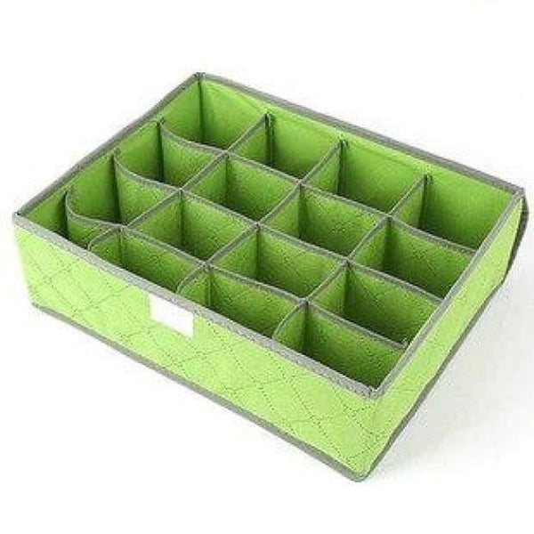 Planet Gates green 16 grids Underwear organization Non-woven foldable storage box for bra socks underwear storage various grid home organizer