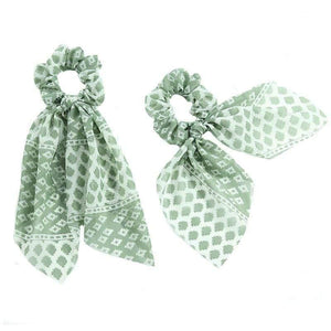 Chiffon Ribbons Hairband Elastic Hair Rope Hair Tie Floral Scrunchie Women Ponytail Holder Rubber Headbands Accessories