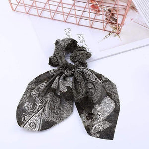 Chiffon Ribbons Hairband Elastic Hair Rope Hair Tie Floral Scrunchie Women Ponytail Holder Rubber Headbands Accessories