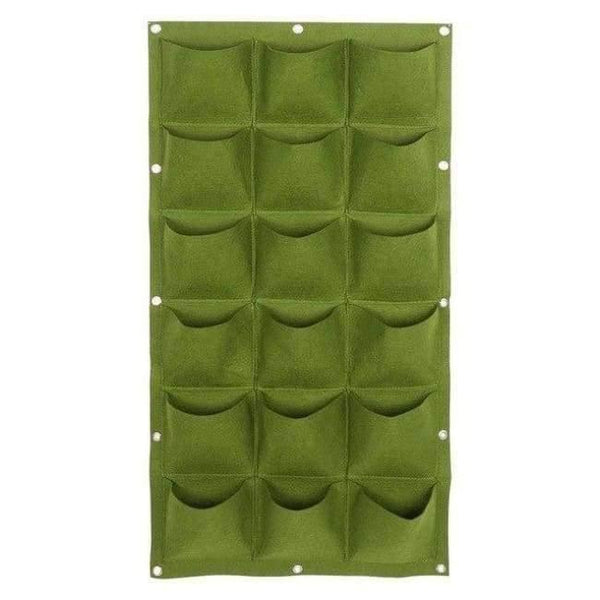 Planet Gates Green 18Pockets 2 Colors 7/12/15/18 Pockets Planting Bag Garden Balcony Wall Vertical Planting Flower Bags Vegetable Living Garden Supplies