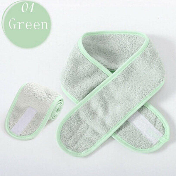 1PC Women Adjustable Makeup Headbands Wrap Tiara Turban Face Wash Bath Salon SPA Velcro Hairband For Women Accessories