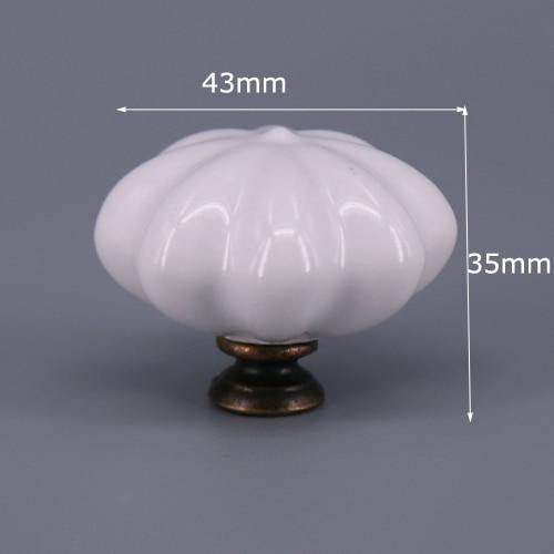 1x Classic White  Porcelain/Ceramic Drawer Pull Knob Cabinet Cupboard Door Handle Knob