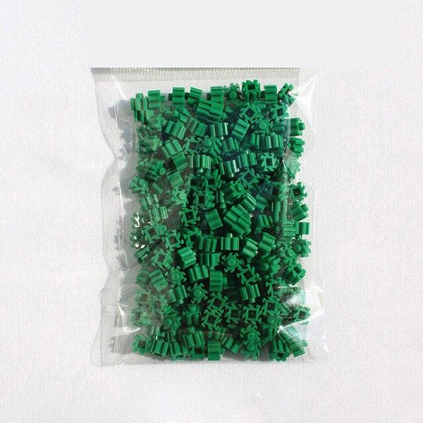 Planet Gates Green 200pcs Mini Building Blocks DIY Brick 1x1Dots 200PCS 25Colors Educational Games Toys for Children Compatible with brands blocks