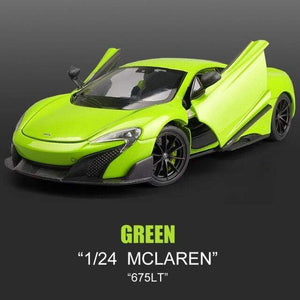 Planet Gates Green 2021 Best-selling 1:24 MCLAREN 675LT Sports Car Alloy Car Model Crafts Decoration Collection Toy Tools Gift