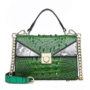 Quality Luxury Alligator Lady Bags New Retro PU Leather Women Single Shoulder Bag Fashion Chain