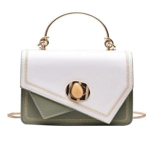 PU Leather Crossbody Bags For Women  Small Contrast Color Shoulder Messenger Bag Female Totes