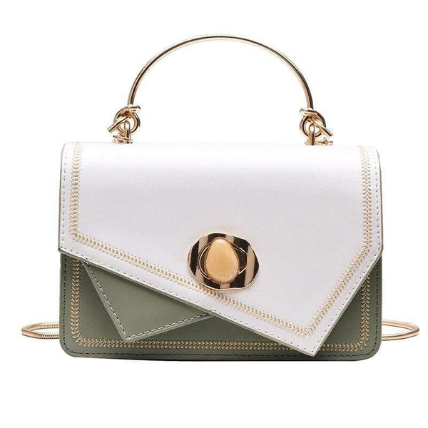 PU Leather Crossbody Bags For Women  Small Contrast Color Shoulder Messenger Bag Female Totes