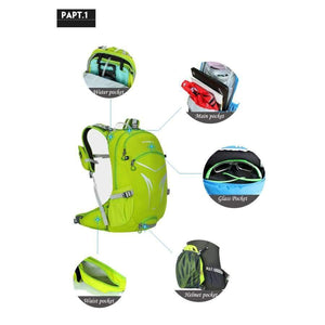 Planet Gates Green / 20L / Russian Federation Mountain Bike Backpack, Waterproof Sports Bicycle Bag, Riding Hiking Climbing Bag Rucksack With Rain Cover