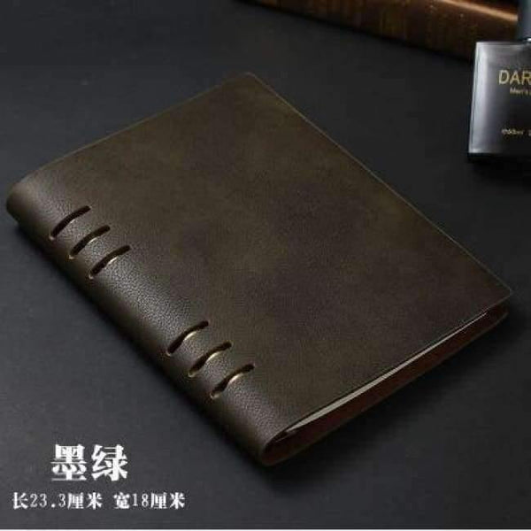 Planet Gates Green / 235X180 mm A5 Notebook Diary Loose leaf Writing Pads Business Office Spiral Binder 6 Rings Gift School Supplies Travelers Planner