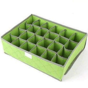 Planet Gates green 24 grid Underwear organization Non-woven foldable storage box for bra socks underwear storage various grid home organizer