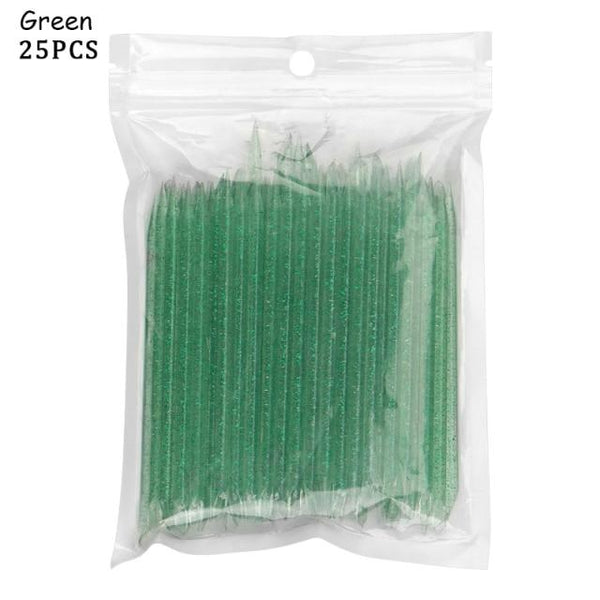 Planet Gates Green 25PCS 25/50/100Pcs Reusable Crystal Stick Double End Nail Art Cuticle Pusher Cuticle Remover Tool Pedicure Care Nails Manicures Tools