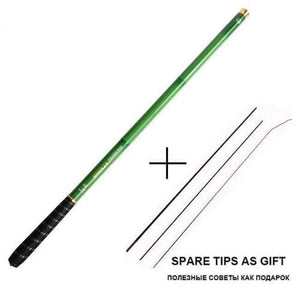 Planet Gates Green / 3.0 m / China Stream Fishing Rods 3.0m/3.6m/4.5m/5.4m/6.3m/7.2m Telescopic Fishing Rod Carbon Fiber Hand Pole for Carp Fishing, 1pc/lot