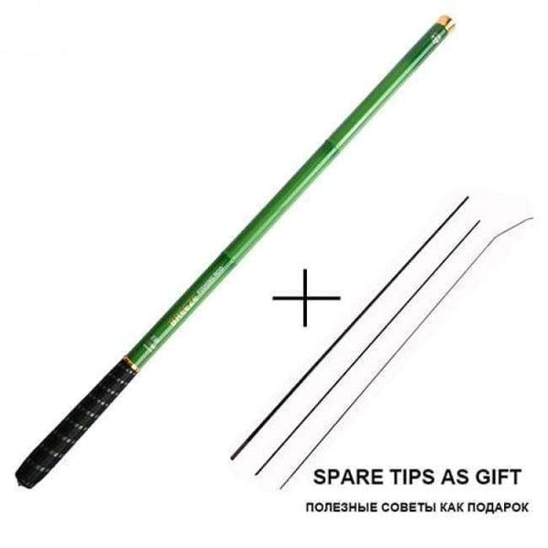 Planet Gates Green / 3.0 m / China Stream Fishing Rods 3.0m/3.6m/4.5m/5.4m/6.3m/7.2m Telescopic Fishing Rod Carbon Fiber Hand Pole for Carp Fishing, 1pc/lot