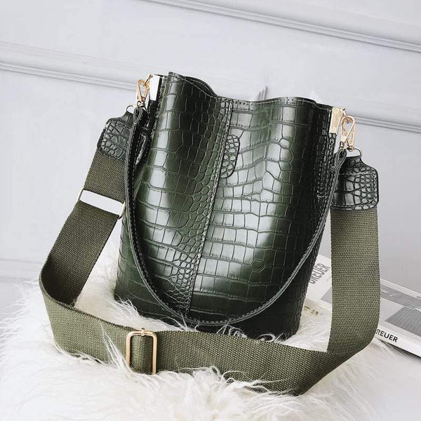 Crocodile Crossbody Bag For Women Shoulder Bag Brand Designer Women Bags Luxury PU Leather Bag