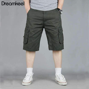 Planet Gates Green / 34 Men Boutique Casual Shorts Fashion Style Casual Solid Cotton Streetwear Male pockets Shorts Plus Size