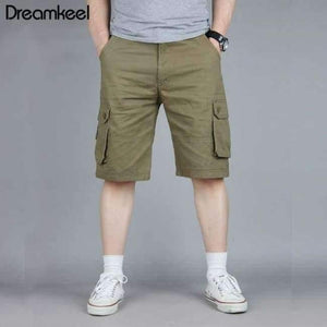 Planet Gates Green / 34 Men Boutique Casual Shorts Fashion Style Casual Solid Cotton Streetwear Male pockets Shorts Plus Size