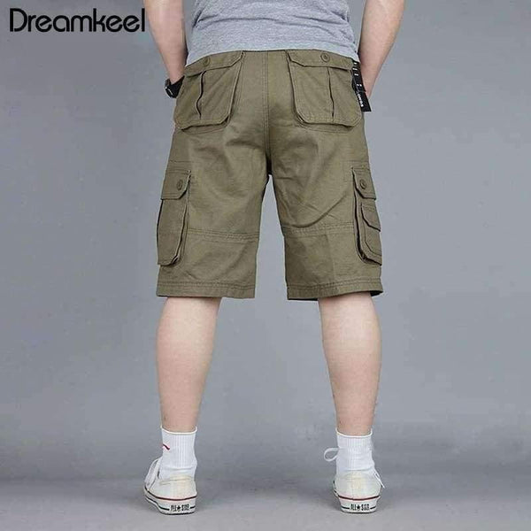 Planet Gates Green / 34 Men Boutique Casual Shorts Fashion Style Casual Solid Cotton Streetwear Male pockets Shorts Plus Size