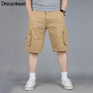 Planet Gates Green / 34 Men Boutique Casual Shorts Fashion Style Casual Solid Cotton Streetwear Male pockets Shorts Plus Size