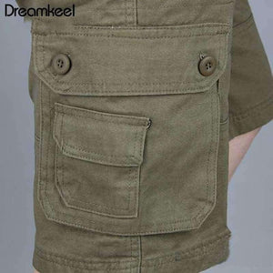 Planet Gates Green / 34 Men Boutique Casual Shorts Fashion Style Casual Solid Cotton Streetwear Male pockets Shorts Plus Size