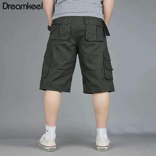 Planet Gates Green / 34 Men Boutique Casual Shorts Fashion Style Casual Solid Cotton Streetwear Male pockets Shorts Plus Size