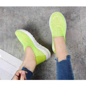 Planet Gates Green / 35 Brand Women Casual Shoes Slip-on Size 35-40 2018 Women's Shoes Summer Breathable Air Mesh Lazy Loafers Female Flats Girl's Shoes