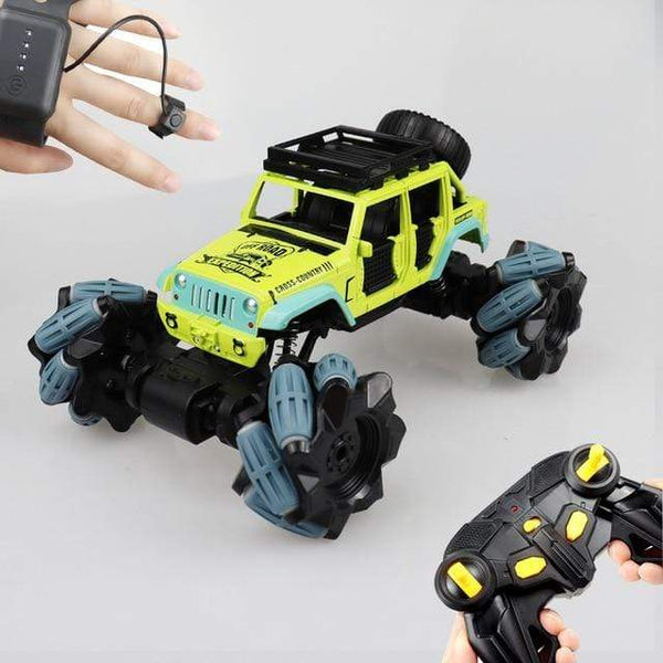 Planet Gates Green 360 Degree Alloy Stunt RC Cars Toys 2.4G 4CH 1:16 Drift Dual Remote Control Car Model Gift For Kids Boy Birthday Christmas
