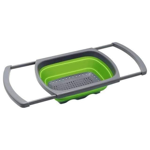 Planet Gates green 3in1 Sink Folding Chopping Cutting Board Dish Tub Fruit Vegetable Washing Drain Storage Basket Collapsible Colander Kitchen Tool