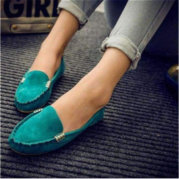 Planet Gates Green / 4.5 women flats shoes female casual flat loafers shoes slips leather black flat women's Spring Autumn Soft Round Toe Shoes PA642712