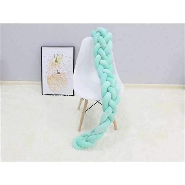 Planet Gates Green 4 Braids 2 Meter Knot Soft Baby Bed Bumper Crib Sides Newborn Crib Pad Protection Cot Bumpers Bedding for Infant
